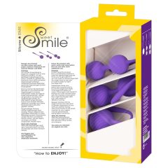   SMILE 3 Kegel - sada venušiných guličiek - fialová (3 kusy)