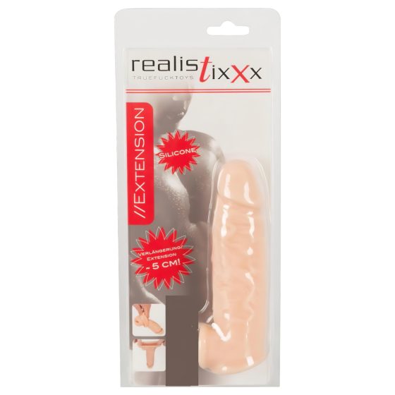 Realistixxx - Krúžkový návlek na penis - 16 cm (prírodný)