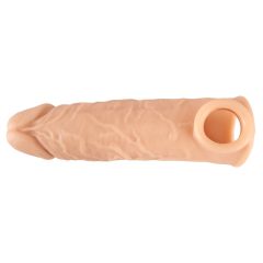   Realistixxx - návlek na penis s krúžkom na semenníky - 16cm (telová farba)
