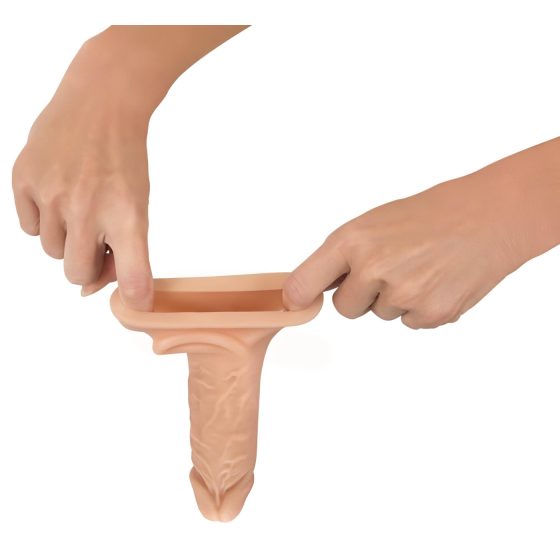 Realistixxx - Krúžkový návlek na penis - 16 cm (prírodný)