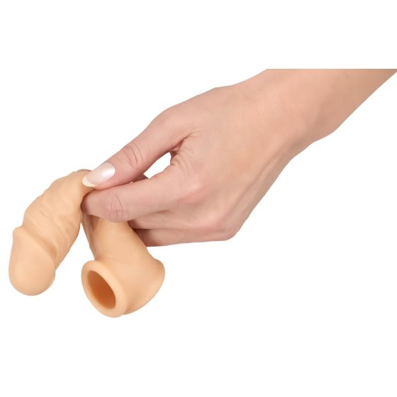 Realistixxx - Krúžkový návlek na penis - 16 cm (prírodný)