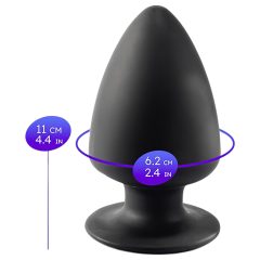 Silexd M - tvarovateľný análny kolík - 11 cm (čierny)
