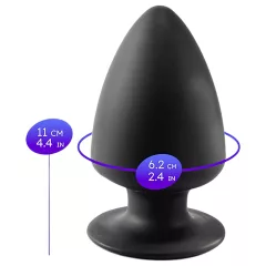 Silexd M - análny kolík ohybný - 11 cm - čierny