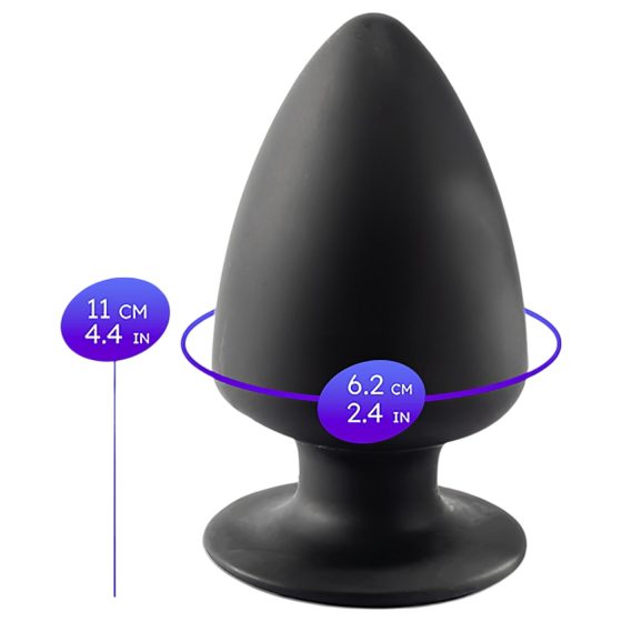 Silexd M - tvarovateľný análny kolík - 11 cm (čierny)
