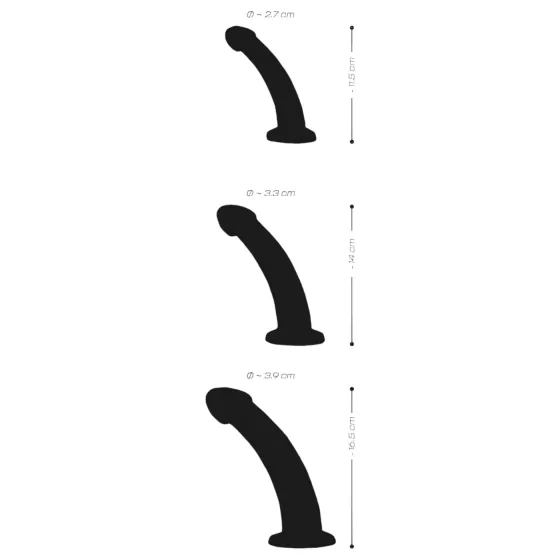 Crystal Clear - análna dildo sada - 3 diely - priehľadné