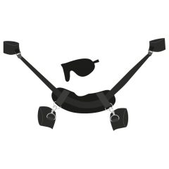 Bad Kitty - putá na krk, zápästia a členky (čierne)