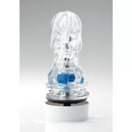TENGA Aero - masturbátor ústa - silné sanie - bielomodrý