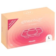   Womanizer - náhradné sacie nadstavce - veľké - biele - 3 ks