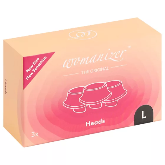 Womanizer L - náhradné sacie nadstavce - čierne - veľké (3 ks)