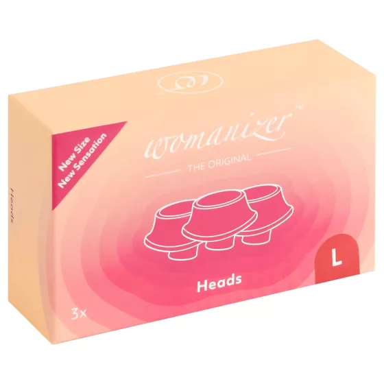 Womanizer - náhradný sací nadstavec - veľký - červený - 3 ks
