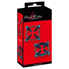 Bad Kitty - šperk na bradavky s krúžkom - modrá