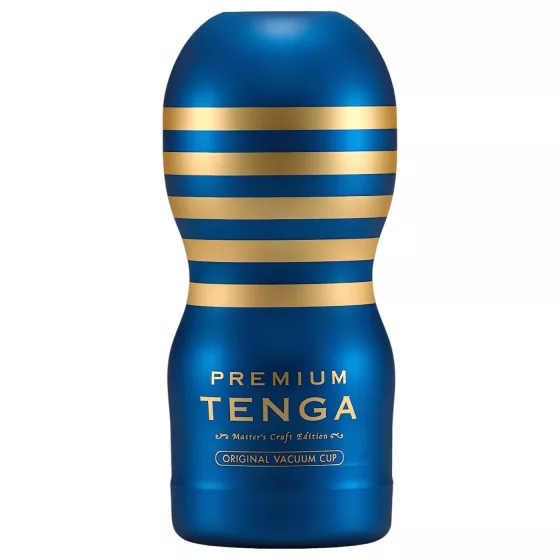 TENGA Premium Original - jednorazový masturbátor - modrý