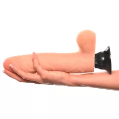  Real Feel Deluxe No.9 - realistický vibrátor s semenníkmi - telová farba