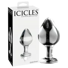   Icicles No. 25 - análny kolík - sklo - kužeľový - priehľadný