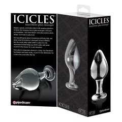  Icicles No. 25 - análny kolík - sklo - kužeľový - priehľadný