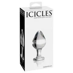   Icicles No. 25 - análny kolík - sklo - kužeľový - priehľadný