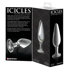   Icicles No. 26 - kónické, sklenené análne kolík (priehľadný)
