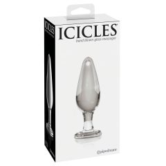   Icicles No. 26 - kónické, sklenené análne kolík (priehľadný)