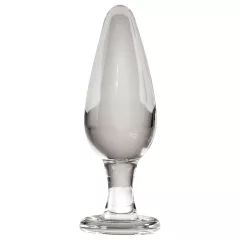   Icicles No. 26 - kužeľovitý, sklenený análny kolík (priehľadný)