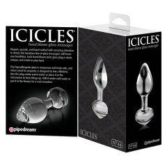   Icicles No. 44 - kužeľový, sklenený análne kolík (priehľadný)