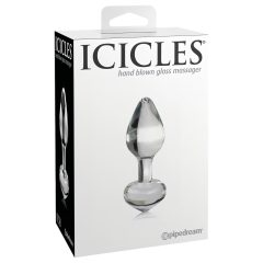   Icicles No. 44 - kužeľový, sklenený análne kolík (priehľadný)