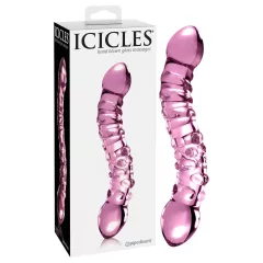   Icicles No. 55 - obojstranné sklenené dildo na G-bod - ružové