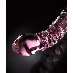   Icicles No. 55 - obojstranné sklenené dildo na G-bod - ružové