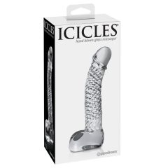 Icicles No. 61 - sklenené dildo s penisom (priesvitné)