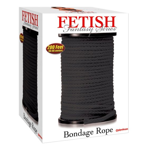 Fetish Shibari Bondage Rope - 60 m (čierny)