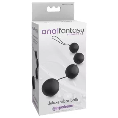   Anal Fantasy - análne korálky s vnútornými guľôčkami - čierne