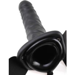 Fetish Strap-On 8 - dutý vibrátor s remienkom (čierny)