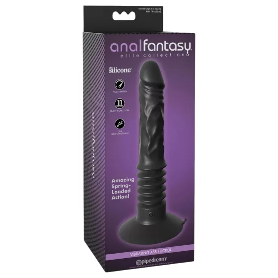 Analfantasy - análny vibrátor s akumulátorom - čierny