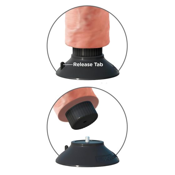 King Cock 9 - ohybný vibrátor s prísavkou (26 cm) - prírodný odtieň