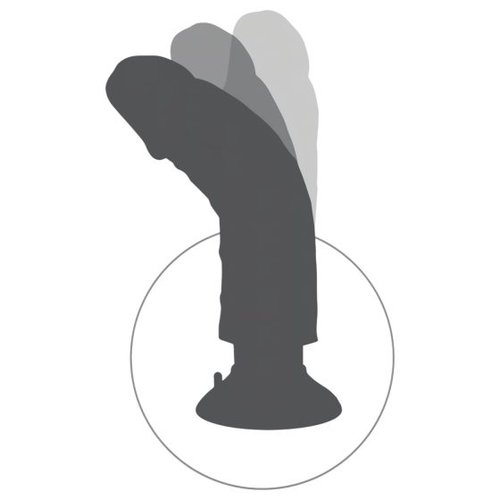 King Cock 9 - ohybný vibrátor s prísavkou (26 cm) - prírodný odtieň