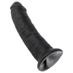 King Cock - realistický dildo s prísavkou - čierny 23 cm