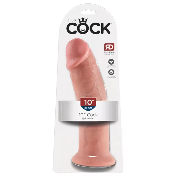 King Cock - realistický dildó s prísavkou - 25 cm - naturálna farba