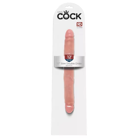 King Cock - realistický dvojitý dildo - 31 cm - telová farba