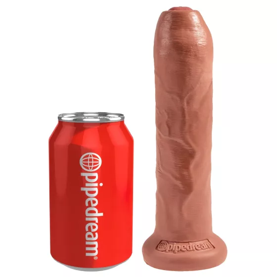 King Cock - realistický dildo - tmavý odtieň - 18 cm
