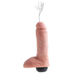   King Cock 8 - realistické striekajúce dildo (20cm) - telová farba
