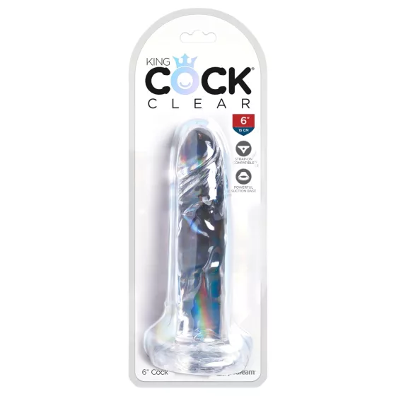 King Cock Clear 6 - dildo s prísavkou (17,8 cm)