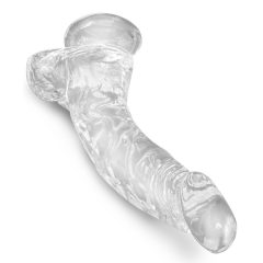 King Cock Clear 7,5 - upínacie, testikulárne dildo (19 cm)