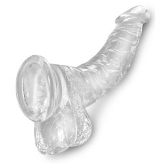 King Cock Clear 7,5 - upínacie, testikulárne dildo (19 cm)
