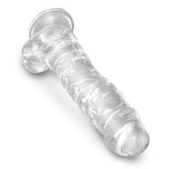   King Cock Clear 8 - upínací, testikulárny vibrátor (20 cm)