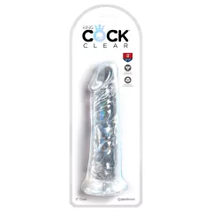 King Cock Clear 8 - priesavkový, veľký dildo (20 cm)