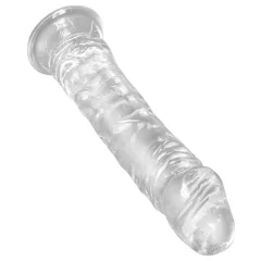 King Cock Clear 8 - priesavkový, veľký dildo (20 cm)