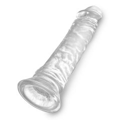 King Cock Clear 8 - veľké dildo s prísavkou (20cm)