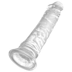 King Cock Clear 8 - prísavný, veľký dildó (20 cm)