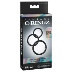   Pipedream - Fantasy C-Ringz - trio krúžkov na penis (čierne)