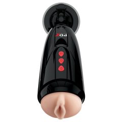  PDX Elite Dirty Talk - dobíjací vibračný masturbátor (čierny)