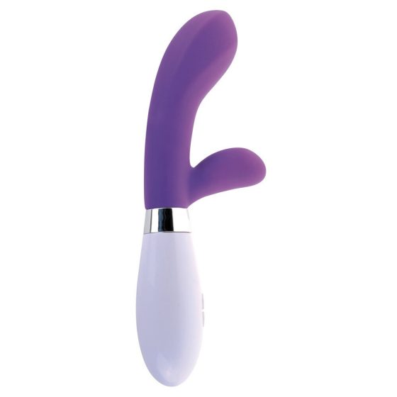 Classix Silicone - vodotesný vibrátor na bod G s raminekom na klitoris (fialový)